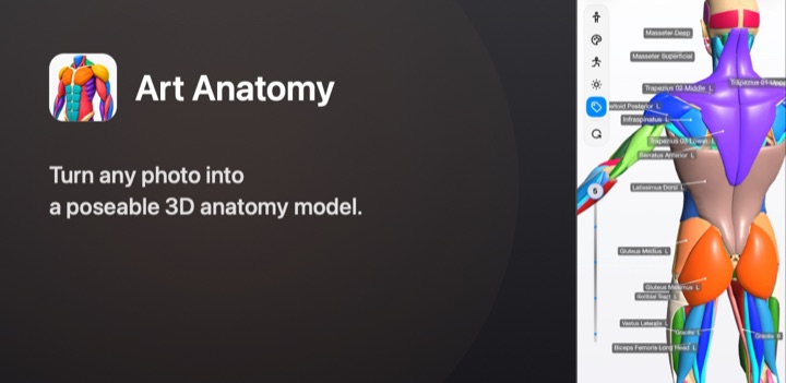 Art Anatomy running on phone and tablet